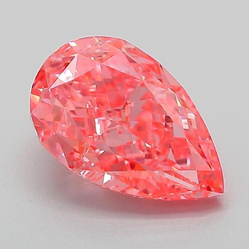 2.16 Ct. Fancy Vivid Pink Pear Lab Grown Diamond