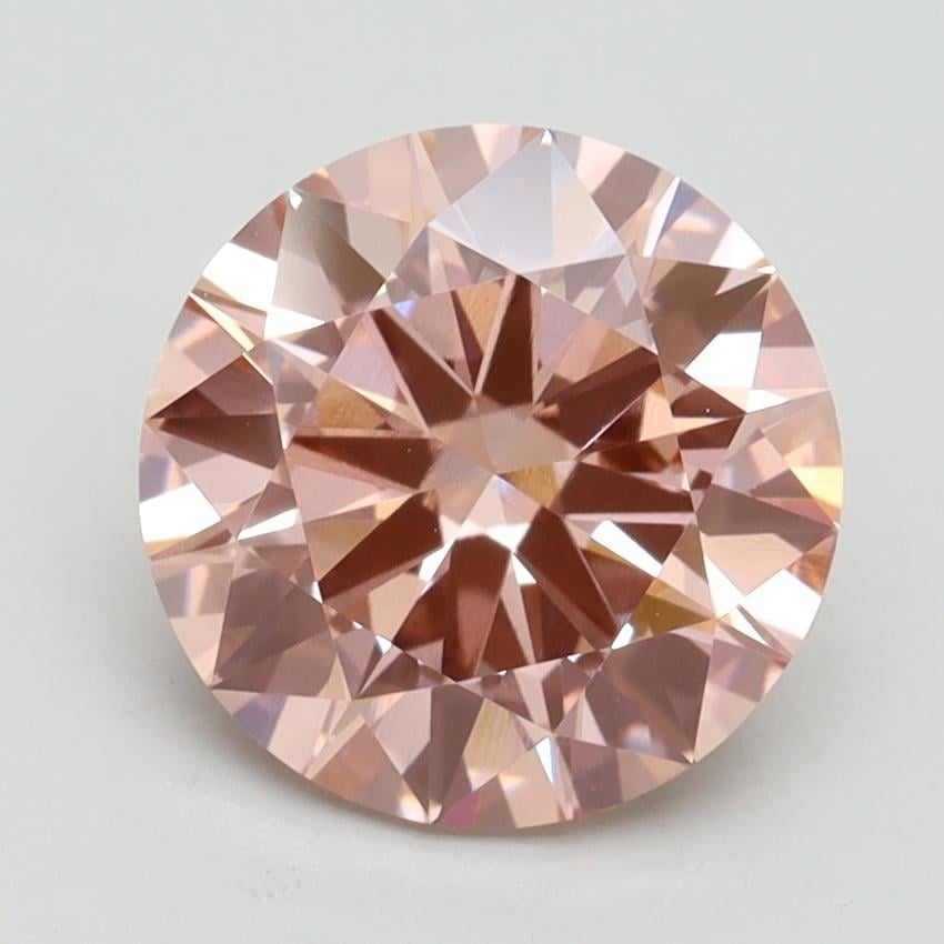 2.70 Ct. Fancy Intense Pink Round Lab Grown Diamond
