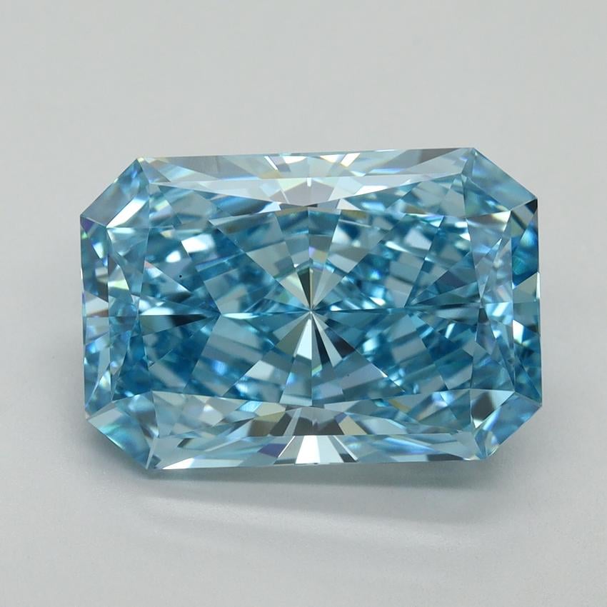 6.25 Ct. Fancy Vivid Blue Radiant Lab Grown Diamond