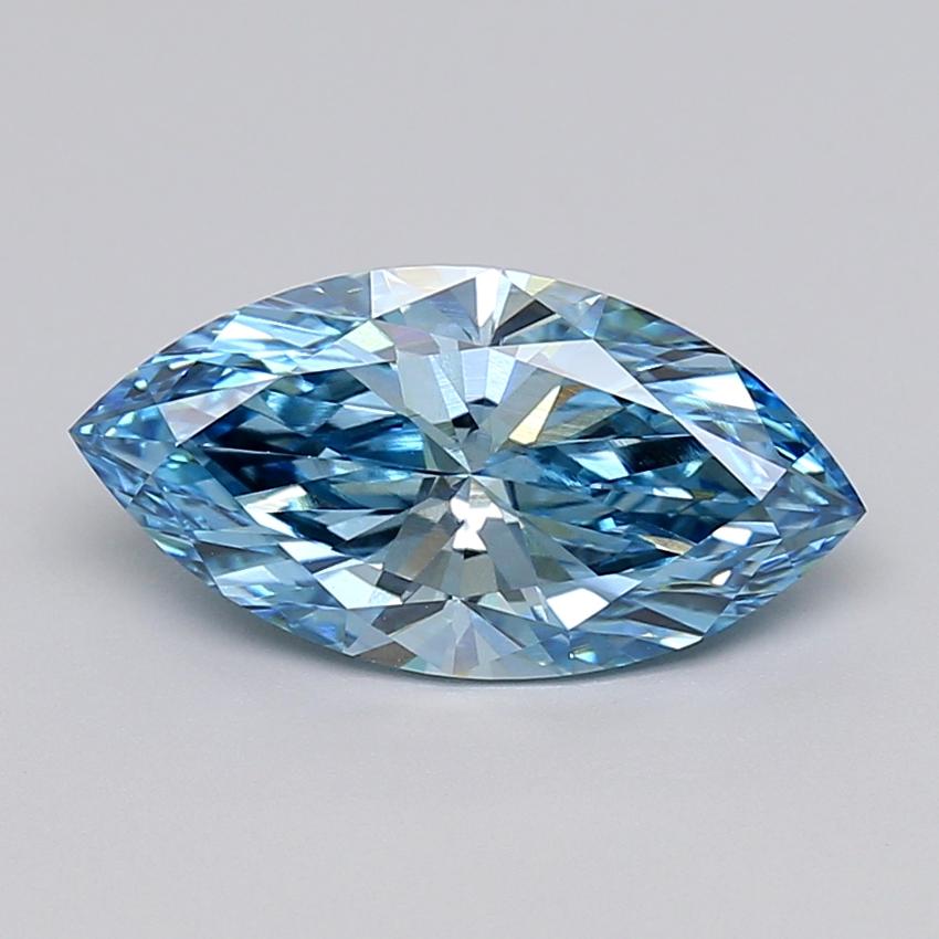 3.05 Ct. Fancy Vivid  Blue Marquise Lab Grown Diamond