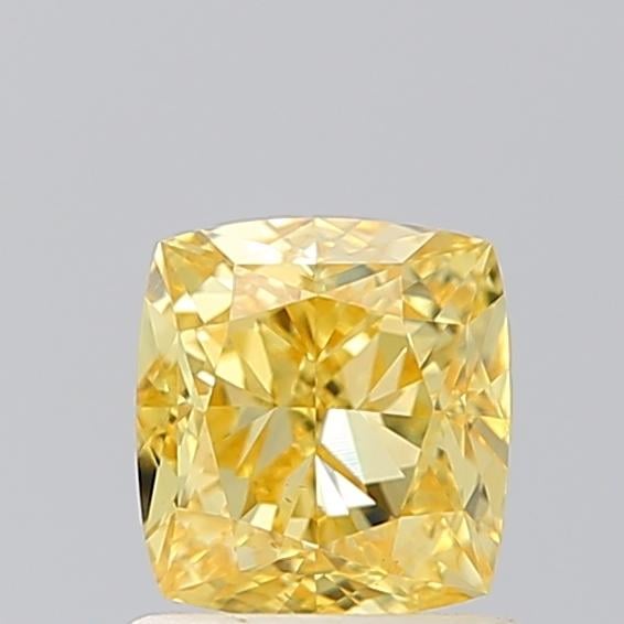 1.00 Ct. Fancy Vivid  Yellow Cushion Lab Grown Diamond