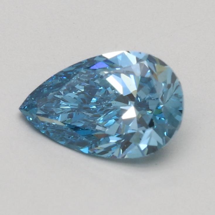 0.54 Ct. Fancy Vivid Blue Pear Lab Grown Diamond