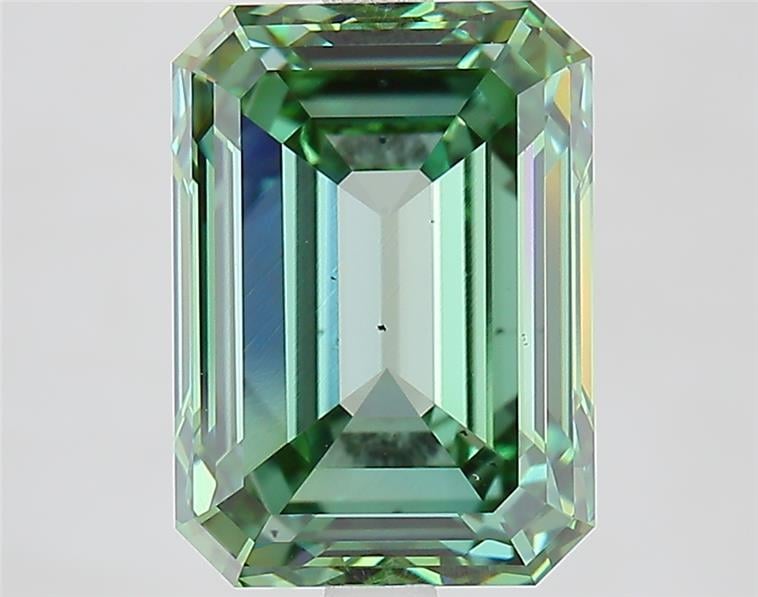 5.00 Ct. Fancy Vivid  Green Emerald Lab Grown Diamond