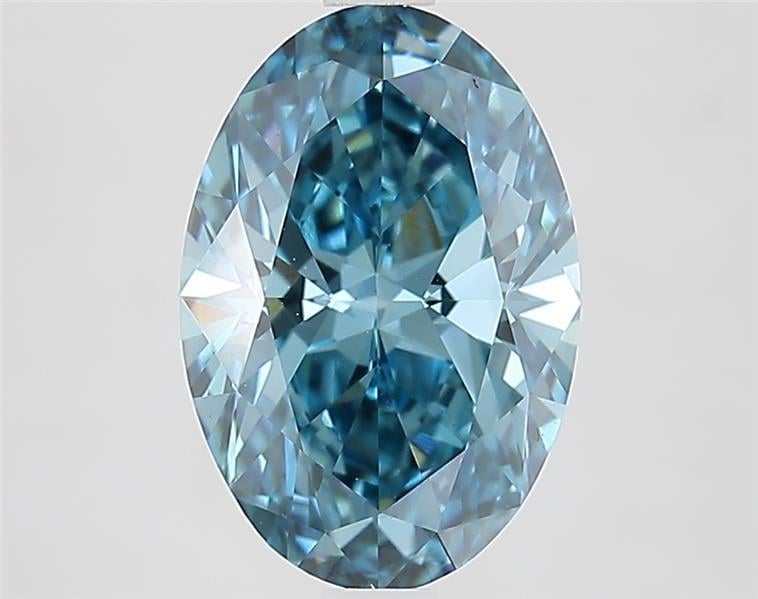 2.68 Ct. Fancy Vivid  Blue Oval Lab Grown Diamond
