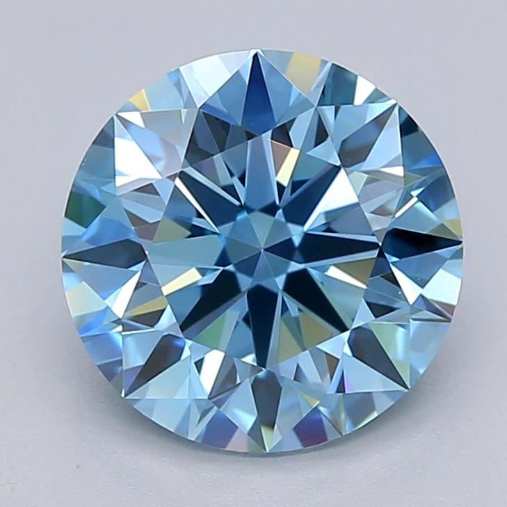 1.52 Ct. Fancy Vivid  Blue Round Lab Grown Diamond