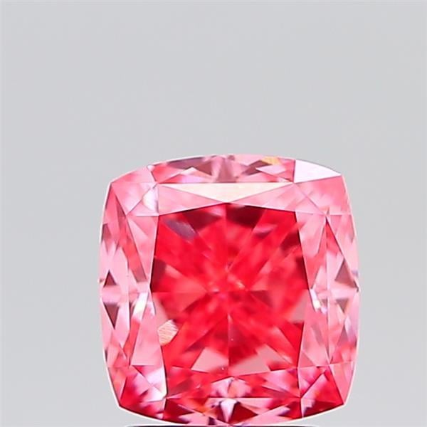 2.63 Ct. Fancy Vivid Pink Cushion Lab Grown Diamond