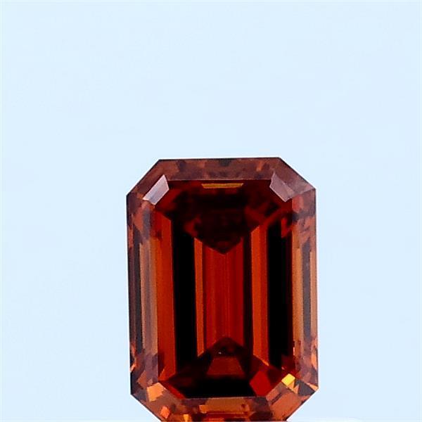 0.51 Ct. Fancy Orange Emerald Lab Grown Diamond