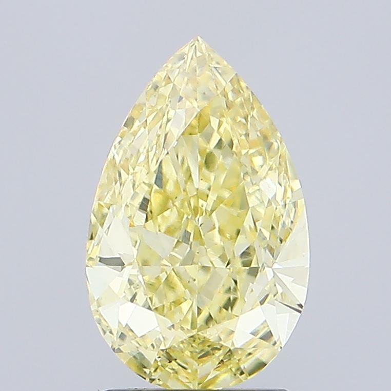 2.06 Ct. Fancy Intense Yellow Pear Lab Grown Diamond
