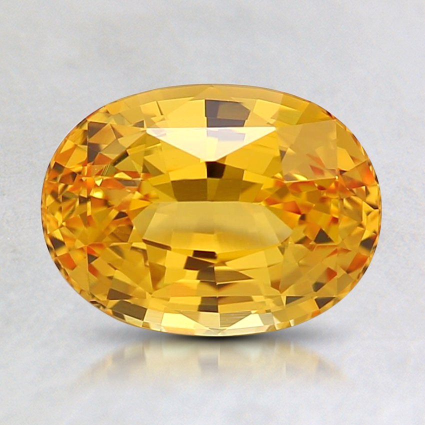 8.2X6.1mm Yellow Oval Sapphire