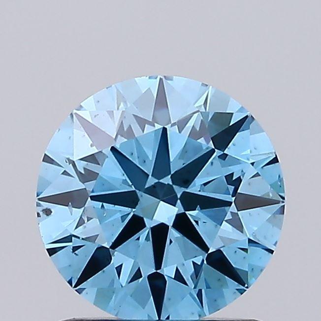 1.00 Ct. Fancy Vivid Blue Round Lab Grown Diamond