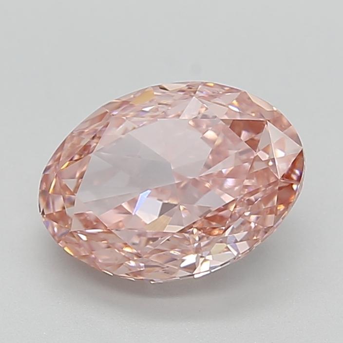 3.02 Ct. Fancy Vivid  Pink Oval Lab Grown Diamond