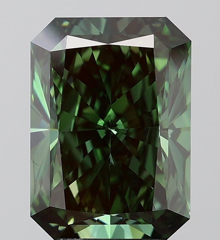 5.00 Ct. Fancy Deep Green Radiant Lab Grown Diamond