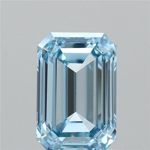 1.67 Ct. Fancy Vivid Blue Emerald Lab Grown Diamond