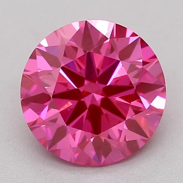 0.67 Ct. Fancy Vivid  Pink Round Lab Grown Diamond
