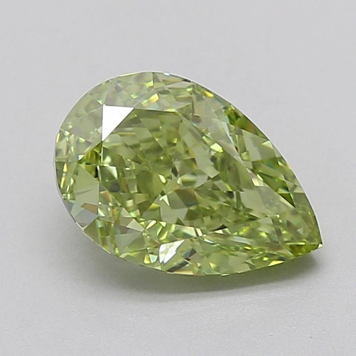 1.57 Ct. Fancy Vivid  Green Pear Lab Grown Diamond