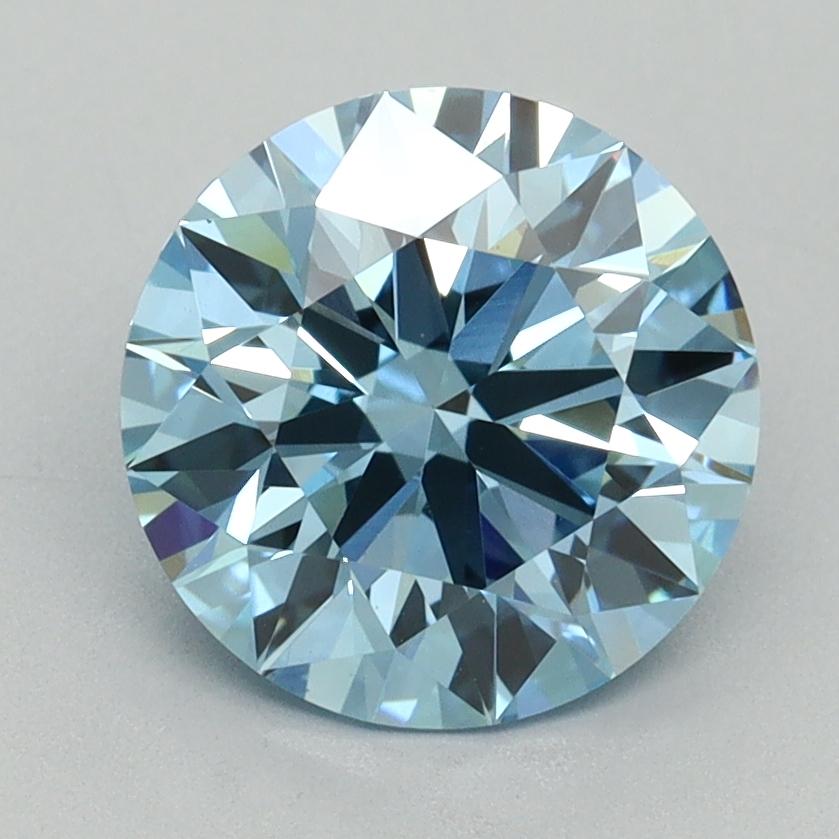 2.27 Ct. Fancy Vivid Blue Round Lab Grown Diamond
