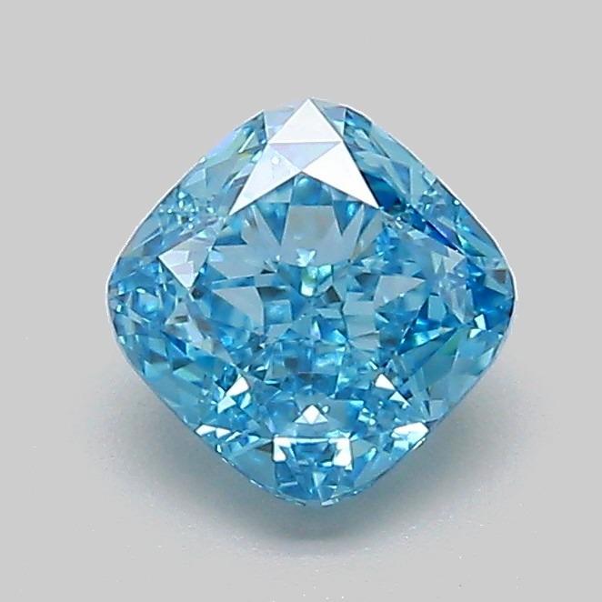 1.03 Ct. Fancy Vivid Blue Cushion Lab Grown Diamond