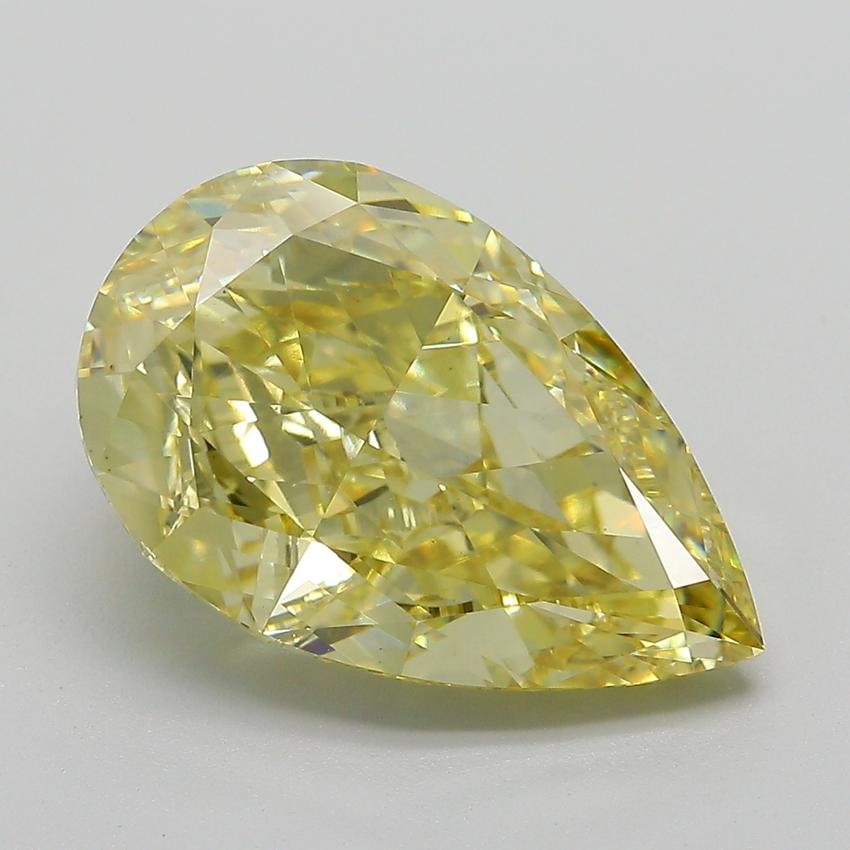 6.50 Ct. Fancy Intense  Yellow Pear Lab Grown Diamond