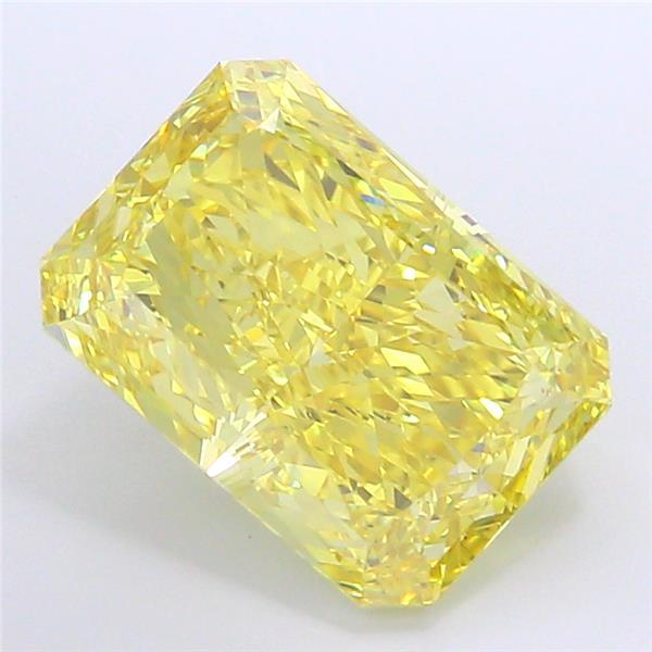 7.61 Ct. Fancy Vivid  Yellow Radiant Lab Grown Diamond