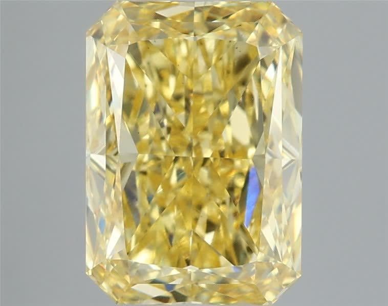 4.10 Ct. Fancy Vivid Yellow Radiant Lab Grown Diamond