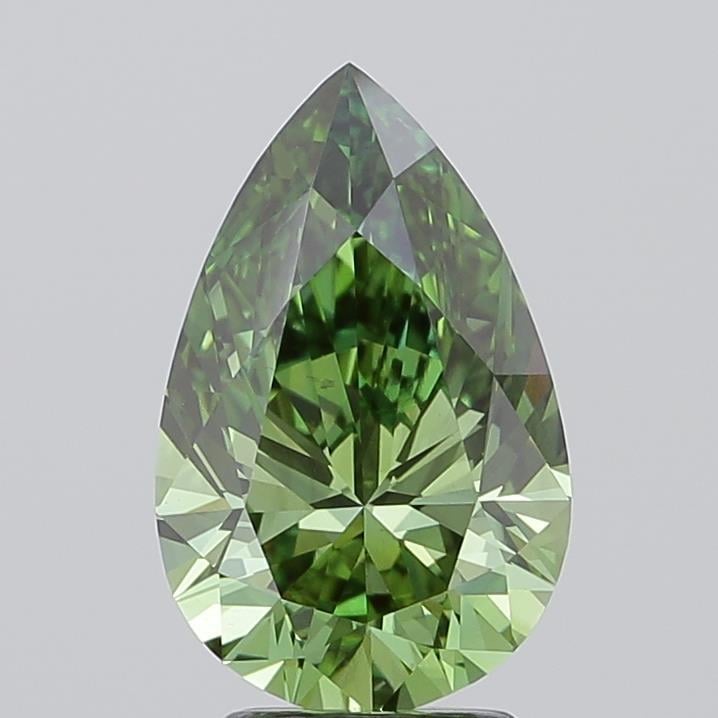 3.00 Ct. Fancy Green Pear Lab Grown Diamond