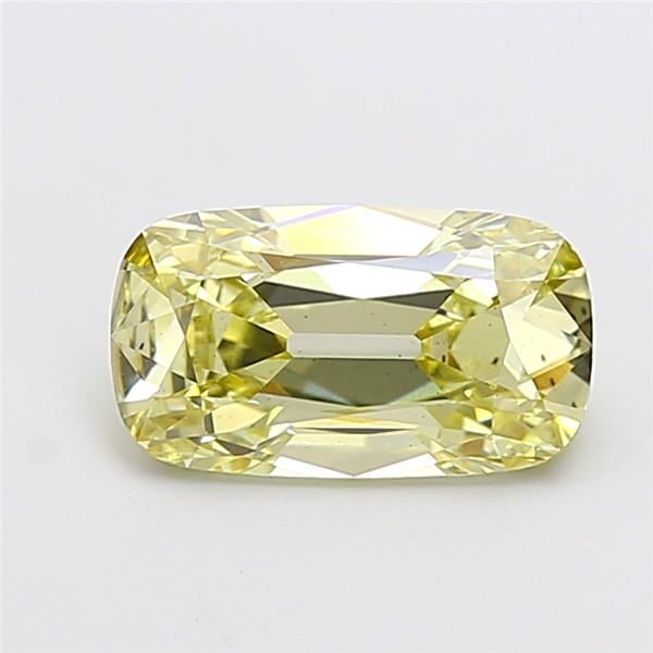 2.60 Ct. Fancy Light Yellow Cushion Lab Grown Diamond