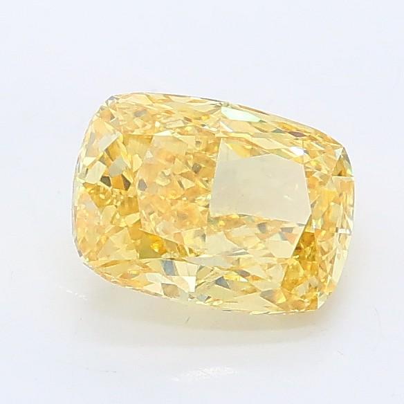 1.01 Ct. Fancy Intense Yellow Cushion Lab Grown Diamond
