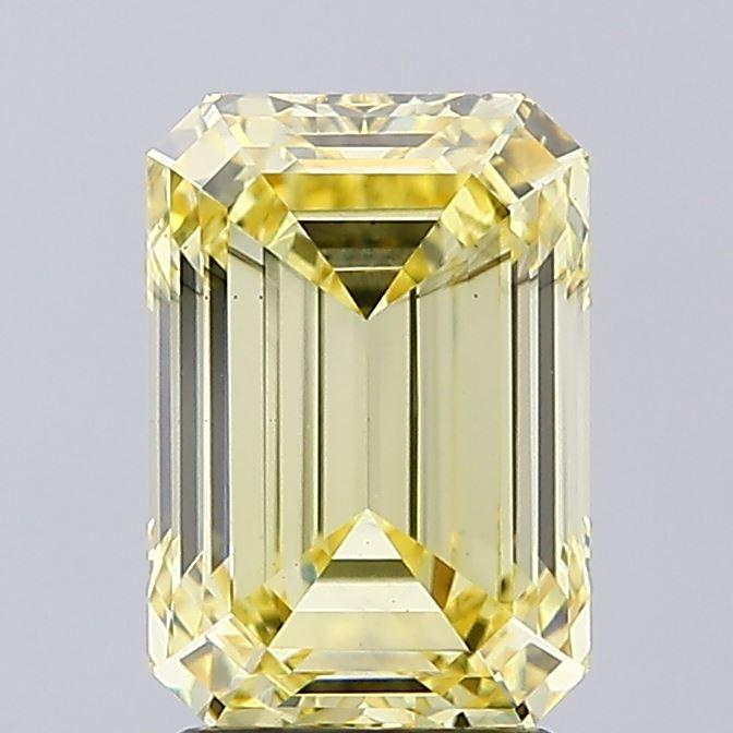 3.09 Ct. Fancy Intense Yellow Emerald Lab Grown Diamond