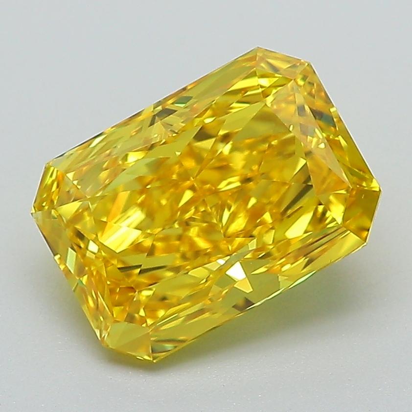 2.56 Ct. Fancy Vivid Yellow Radiant Lab Grown Diamond