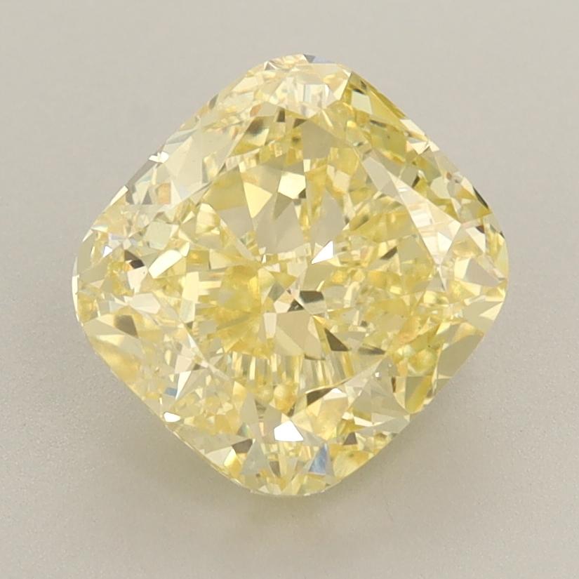 2.54 Ct. Fancy Vivid  Yellow Cushion Lab Grown Diamond