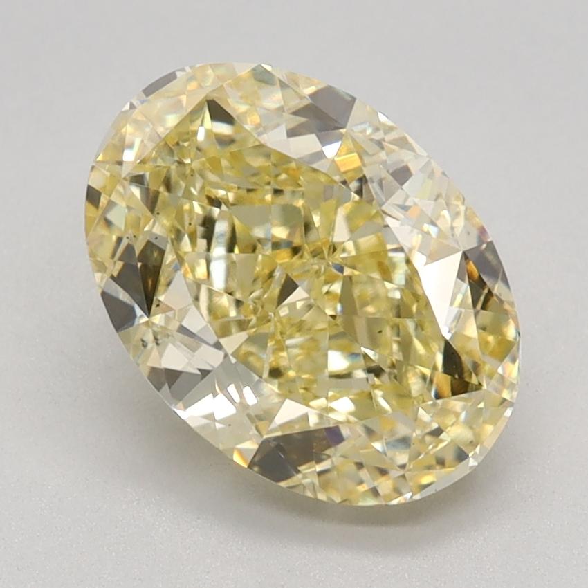 2.16 Ct. Fancy Intense Yellow Oval Lab Grown Diamond