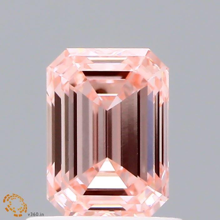 0.94 Ct. Fancy Vivid Pink Emerald Lab Grown Diamond