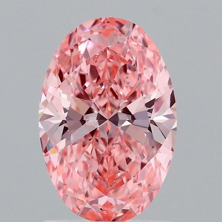 1.53 Ct. Fancy Vivid Pink Oval Lab Grown Diamond