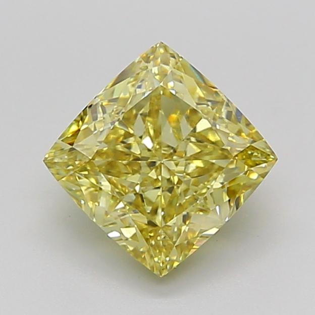 3.01 Ct. Fancy Intense Yellow Cushion Lab Grown Diamond