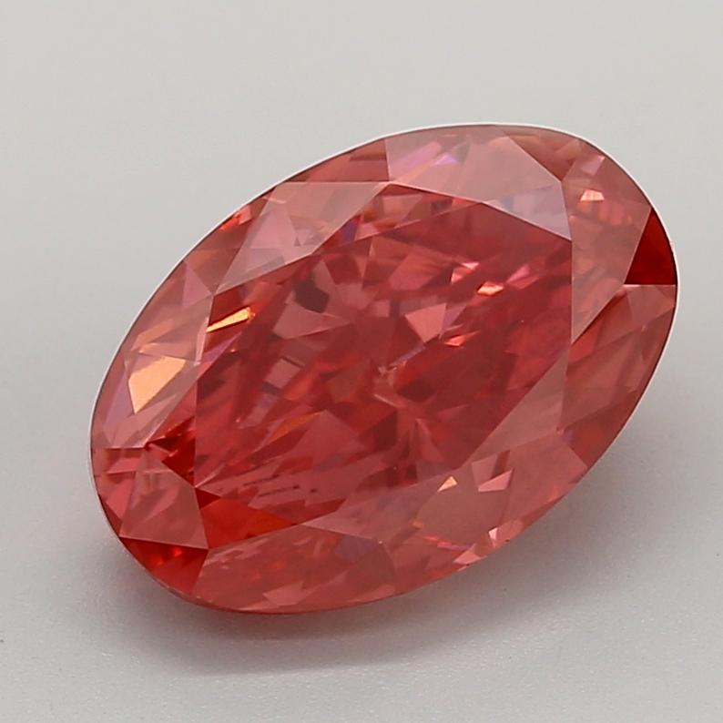 5.08 Ct. Fancy Vivid  Pink Oval Lab Grown Diamond