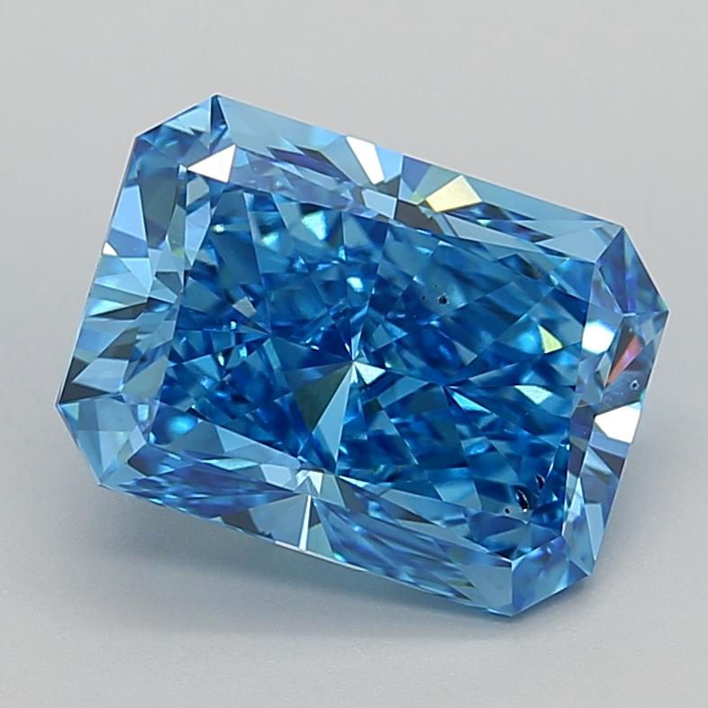 5.09 Ct. Fancy Vivid  Blue Radiant Lab Grown Diamond