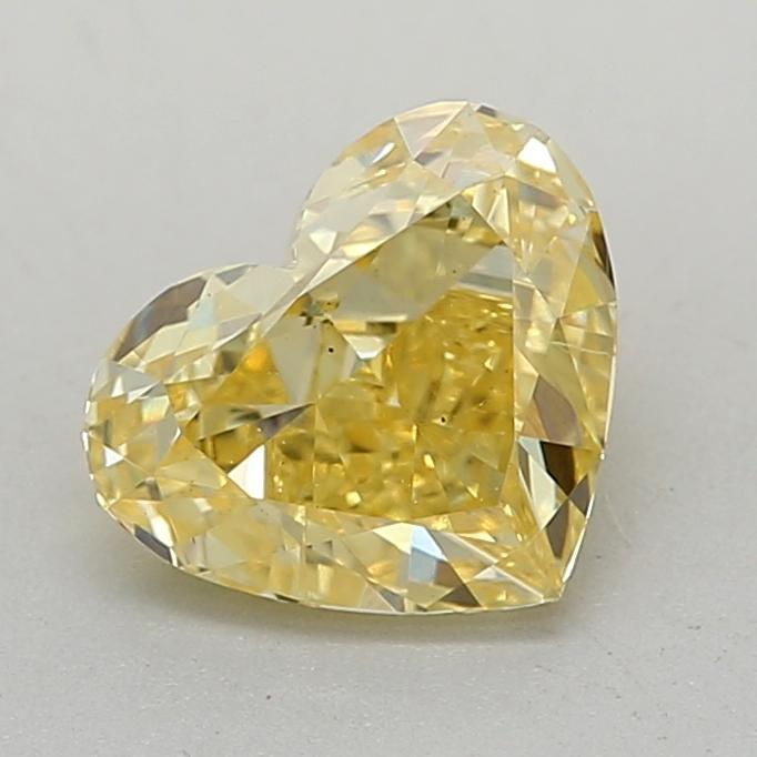 0.81 Ct. Fancy Vivid Yellow Heart Lab Grown Diamond