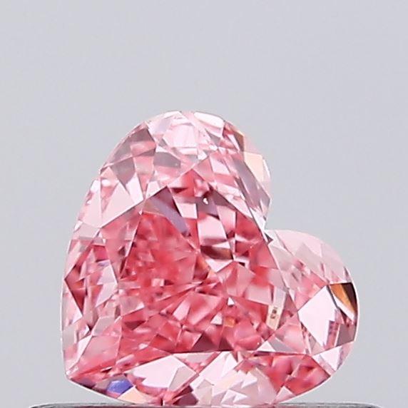 0.44 Ct. Fancy Vivid Pink Heart Lab Grown Diamond