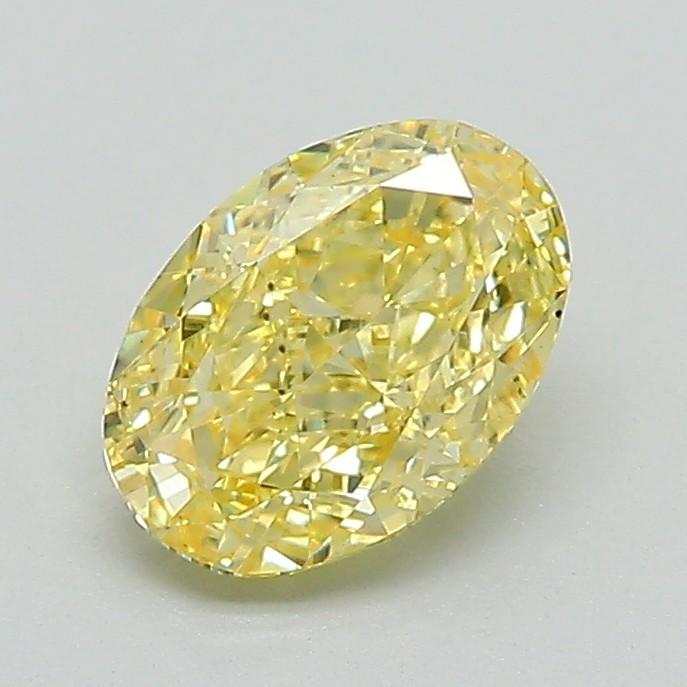 1.02 Ct. Fancy Intense Yellow Oval Lab Grown Diamond