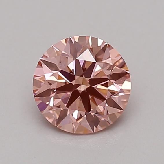 0.63 Ct. Fancy Vivid Pink Round Lab Grown Diamond