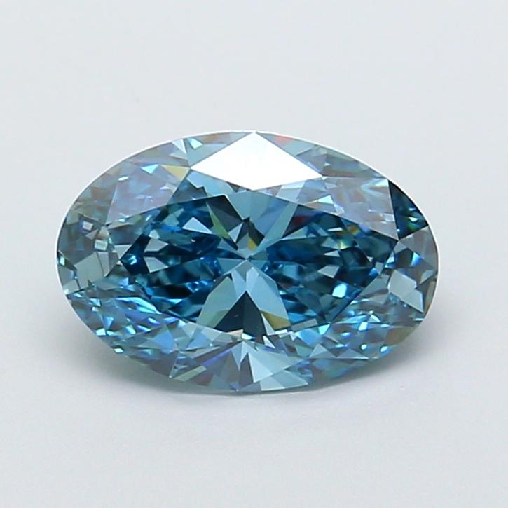 2.04 Ct. Fancy Vivid Blue Oval Lab Grown Diamond