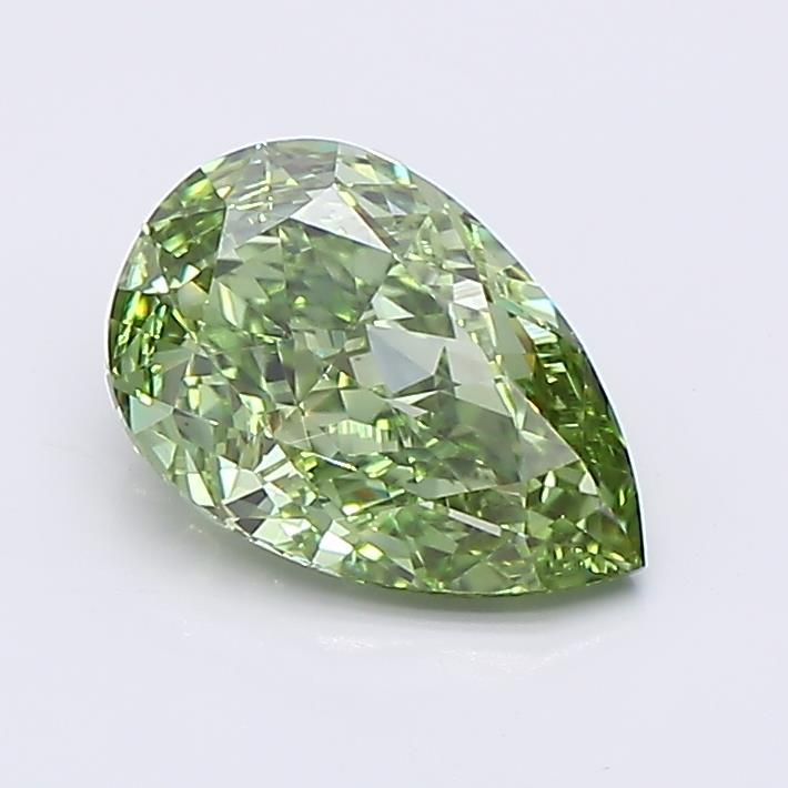 1.53 Ct. Fancy Vivid  Green Pear Lab Grown Diamond