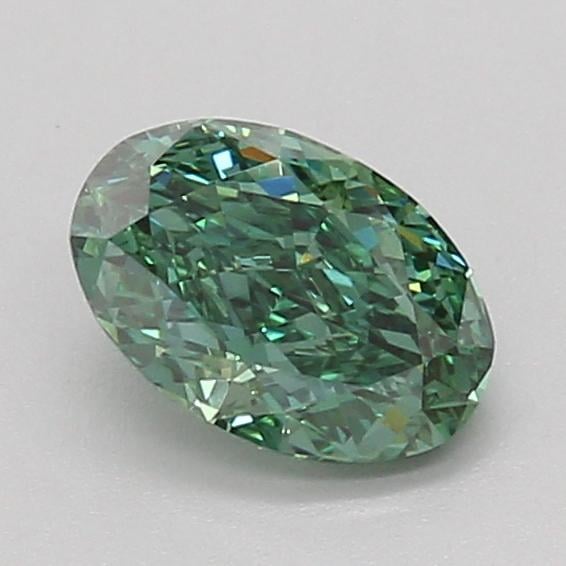 1.06 Ct. Fancy Vivid Green Oval Lab Grown Diamond