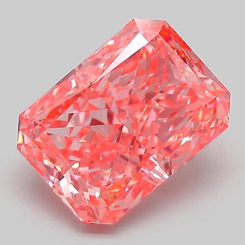 3.20 Ct. Fancy Vivid Pink Radiant Lab Grown Diamond