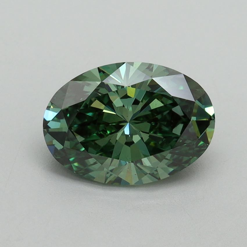 2.13 Ct. Fancy Vivid Pacific Green Oval Lab Grown Diamond