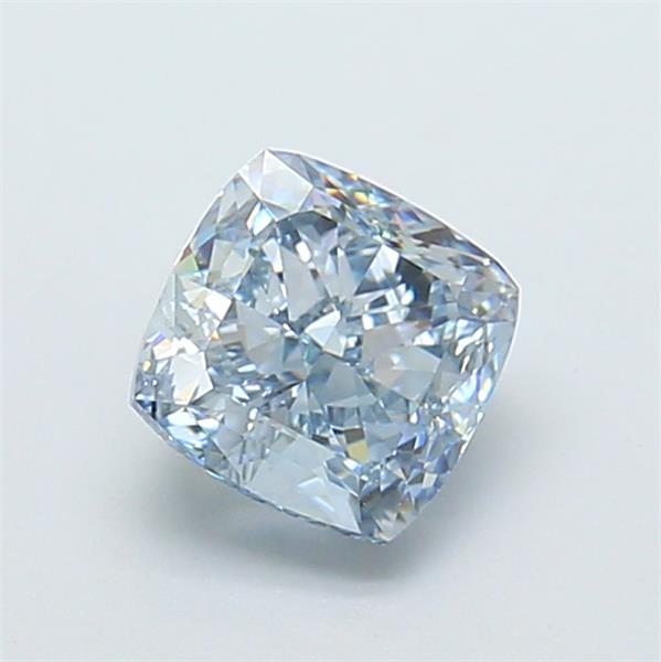 1.47 Ct. Fancy Vivid  Blue Cushion Lab Grown Diamond