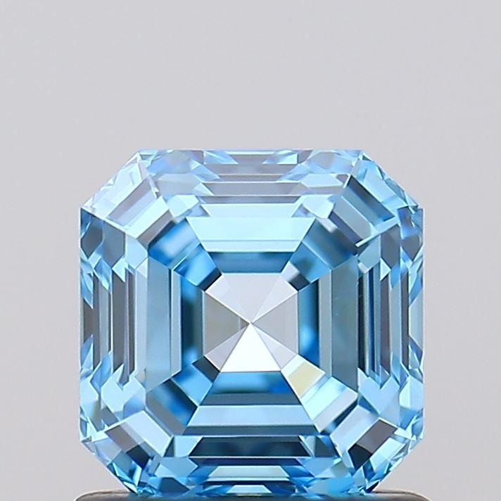 1.02 Ct. Fancy Vivid Blue Asscher Lab Grown Diamond
