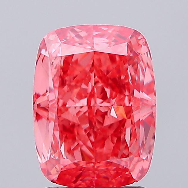 2.33 Ct. Fancy Vivid Pink Cushion Lab Grown Diamond