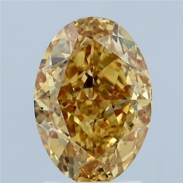 2.62 Ct. Fancy Intense Yellow Oval Lab Grown Diamond