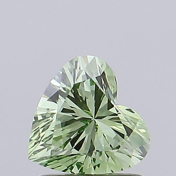 1.00 Ct. Fancy Vivid  Green Heart Lab Grown Diamond